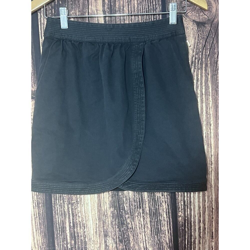 Leifsdottir Gray Wrap Mini Skirt Jeans Size 0 Anthropologie Moto Rock Grunge